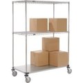 Global Equipment Nexel    Open Sided Wire Stock Picker Truck 2 Wire 1 Galvanized Shelf 800 Lb Cap 558812A